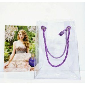 Taylor Swift Wonderstruck Perfume Clear Bag Tote with Poster Paper NEW and RARE